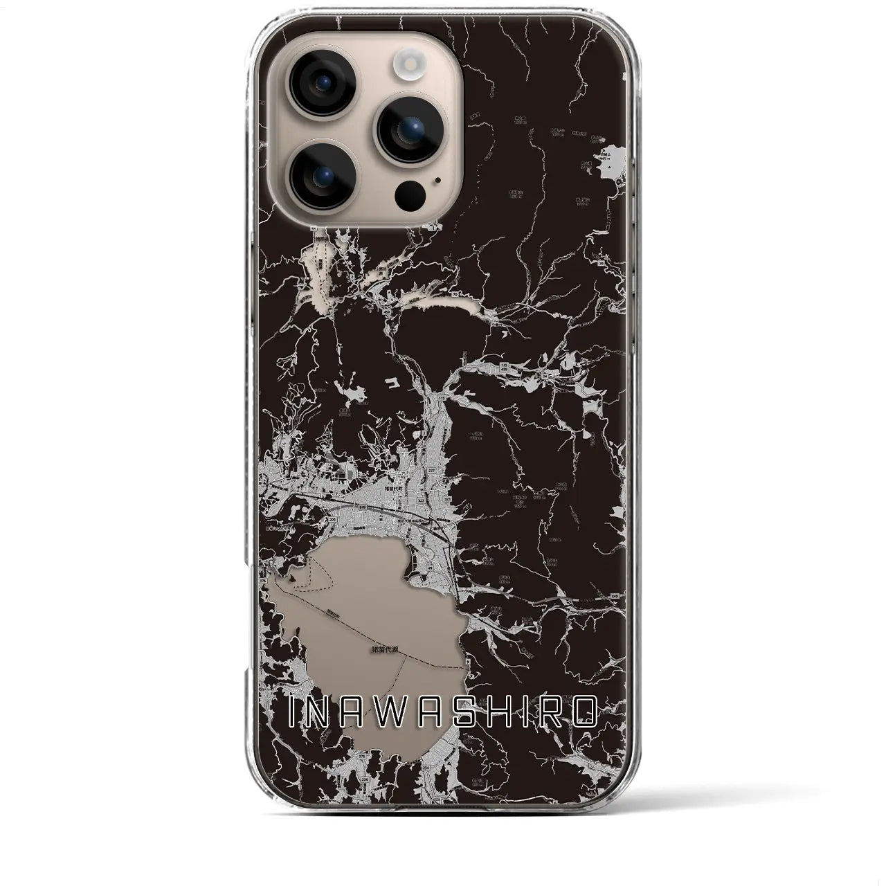 【猪苗代(福島県)】地図柄iPhoneケース(クリアタイプ)