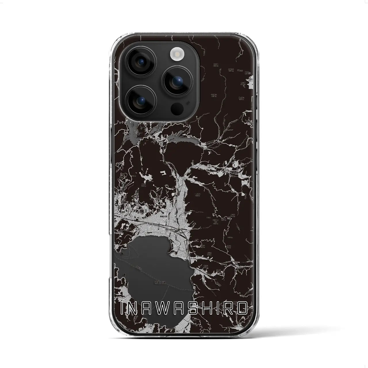 【猪苗代(福島県)】地図柄iPhoneケース(クリアタイプ)