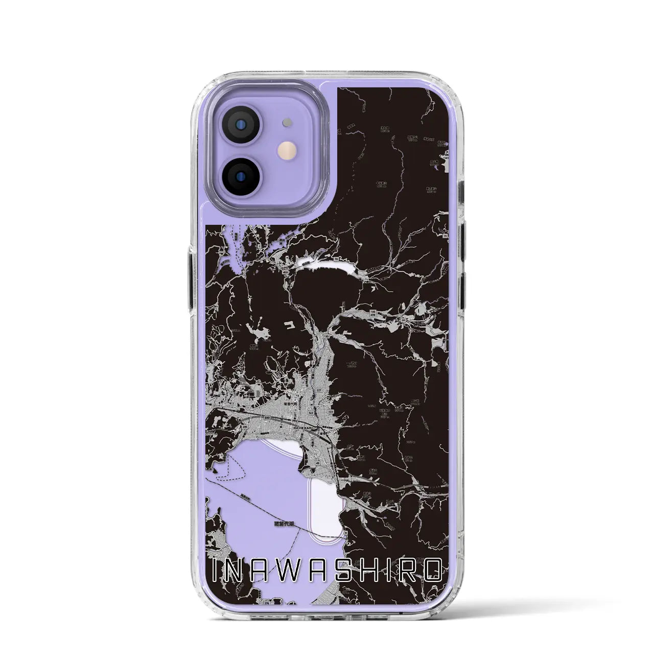 【猪苗代(福島県)】地図柄iPhoneケース(MagSafeタイプ)