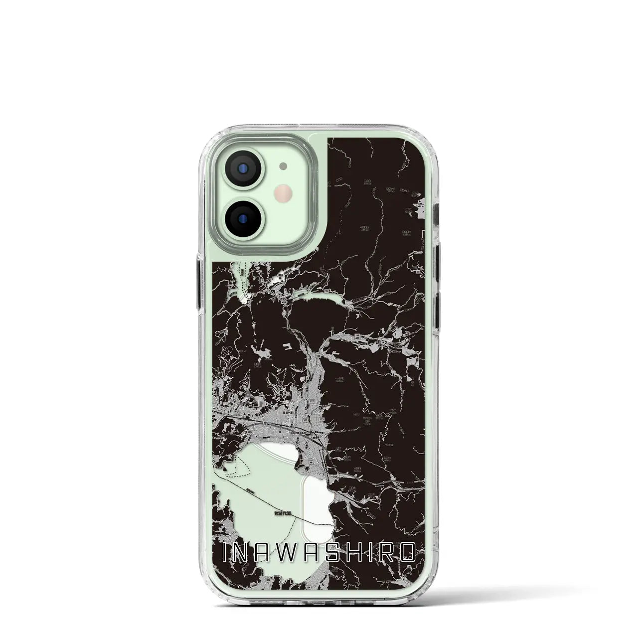 【猪苗代(福島県)】地図柄iPhoneケース(MagSafeタイプ)