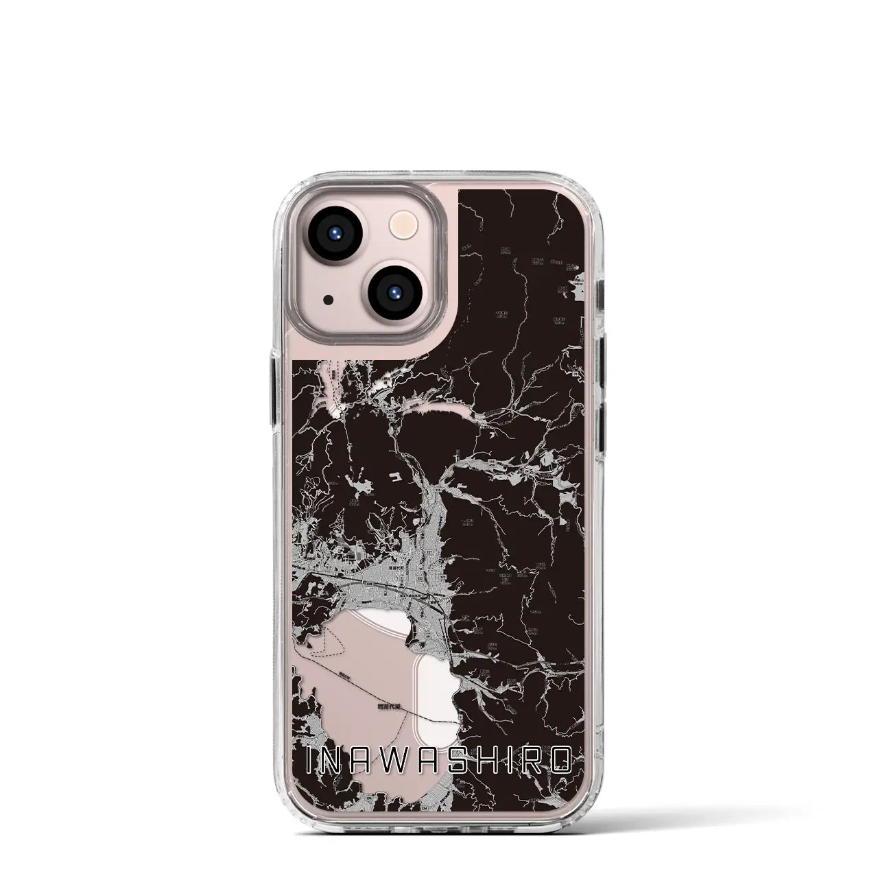 【猪苗代(福島県)】地図柄iPhoneケース(MagSafeタイプ)