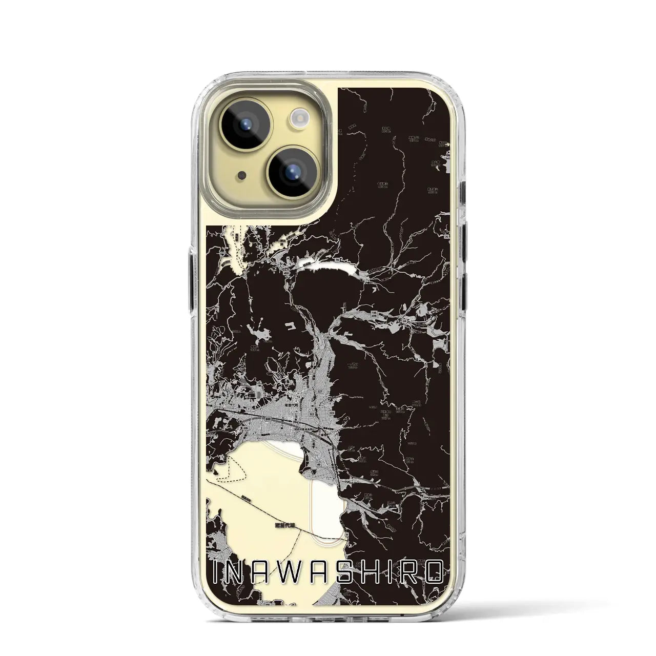 【猪苗代(福島県)】地図柄iPhoneケース(MagSafeタイプ)