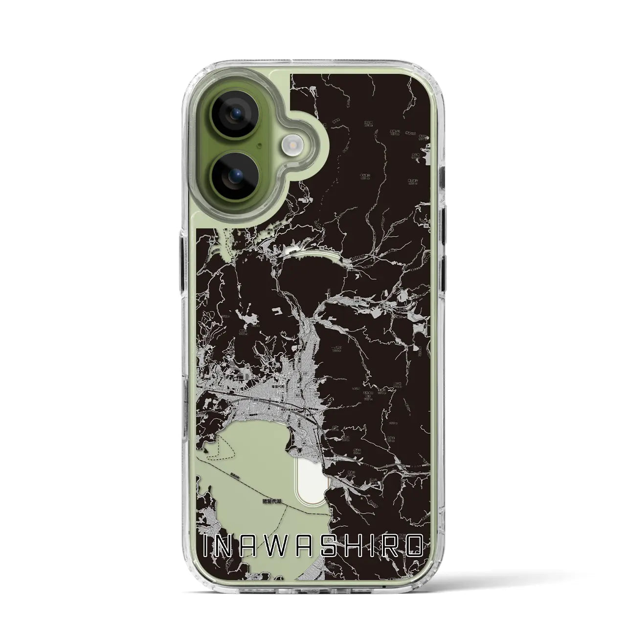 【猪苗代(福島県)】地図柄iPhoneケース(MagSafeタイプ)