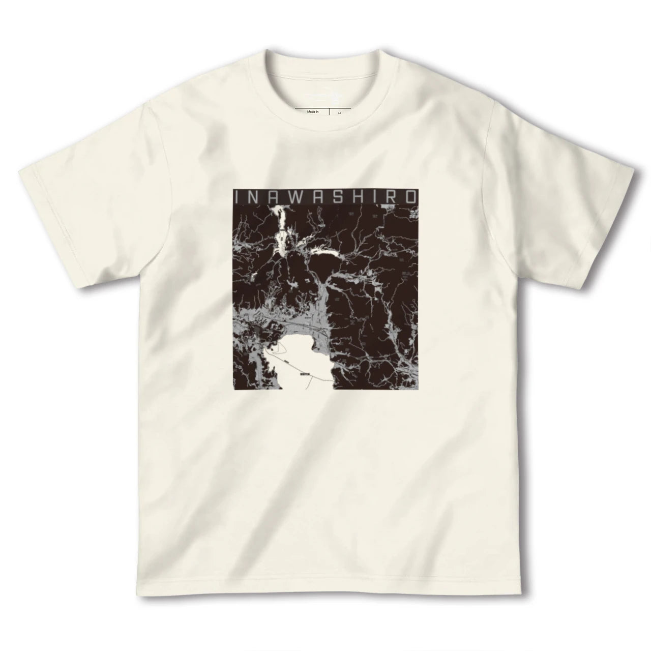 【猪苗代(福島県)】地図柄ヘビーウェイトTシャツ