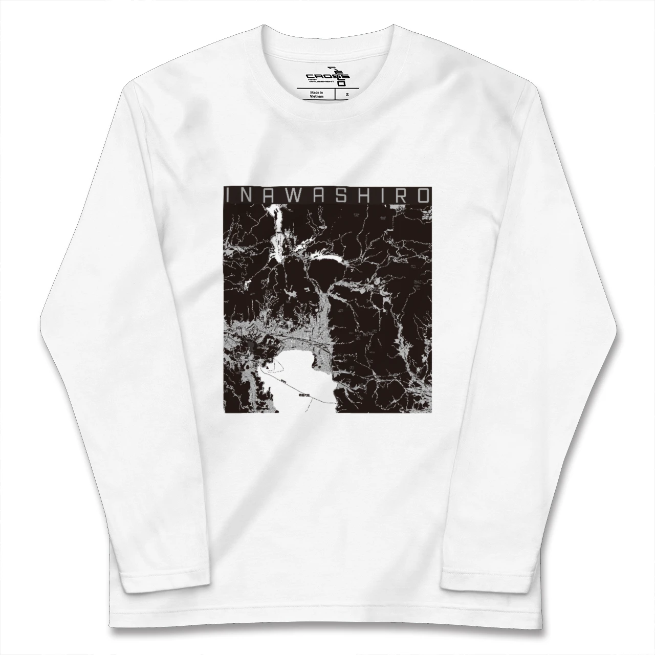 【猪苗代(福島県)】地図柄ロングスリーブTシャツ