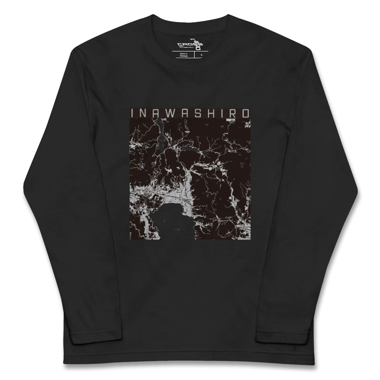 【猪苗代(福島県)】地図柄ロングスリーブTシャツ