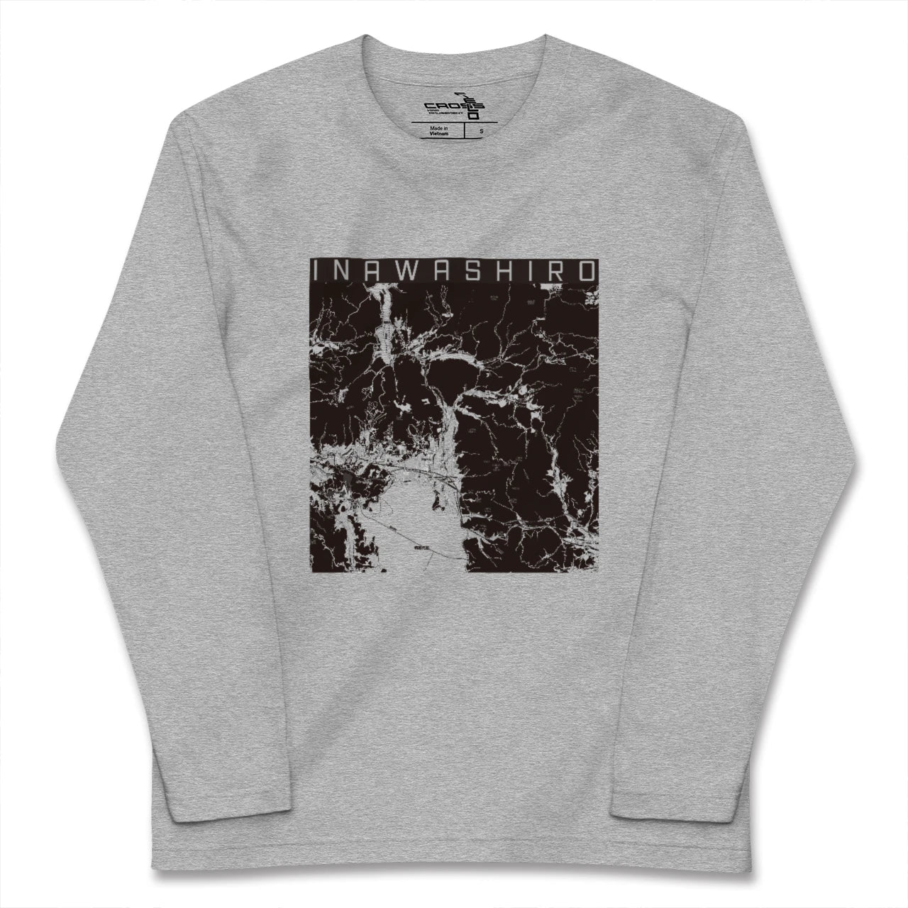 【猪苗代(福島県)】地図柄ロングスリーブTシャツ