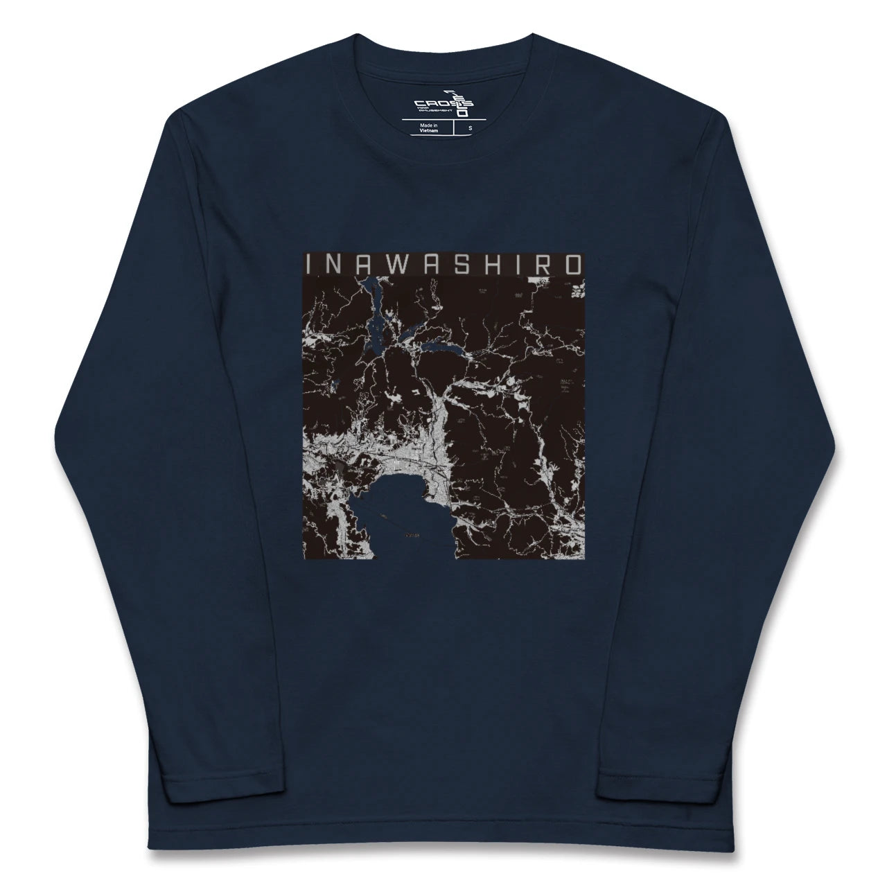 【猪苗代(福島県)】地図柄ロングスリーブTシャツ
