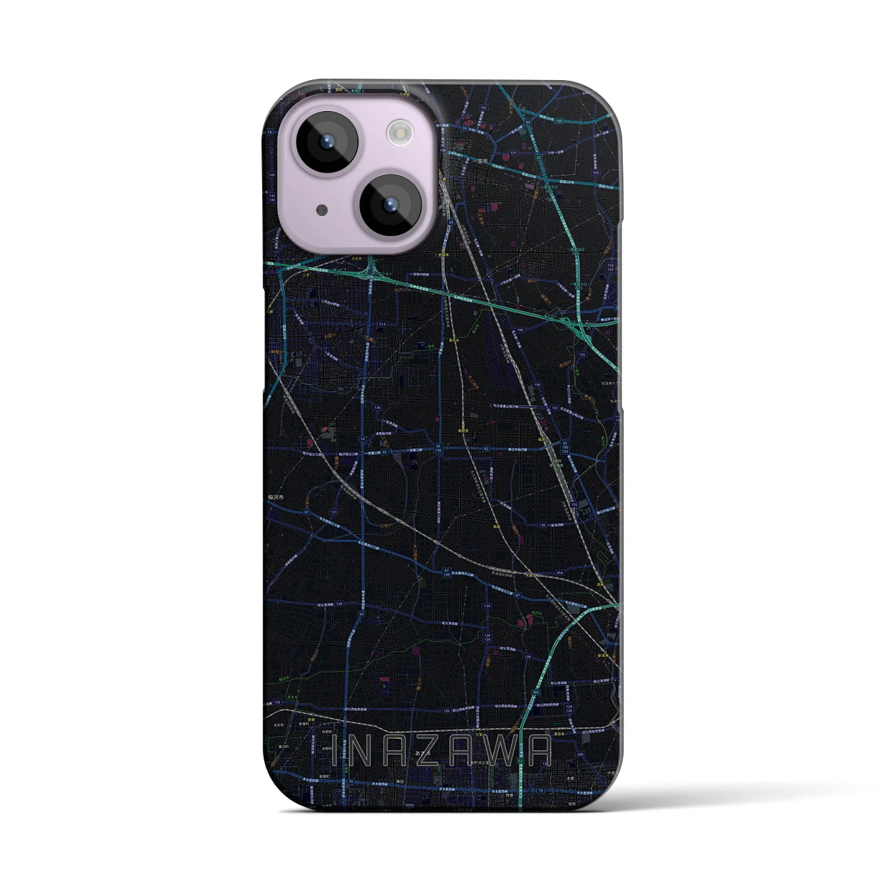 【稲沢(愛知県)】地図柄iPhoneケース(バックカバータイプ)
