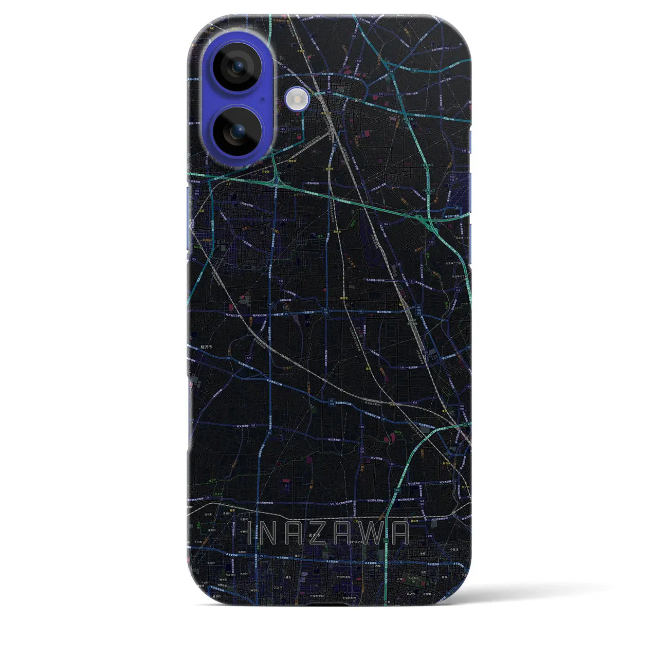 【稲沢(愛知県)】地図柄iPhoneケース(バックカバータイプ)