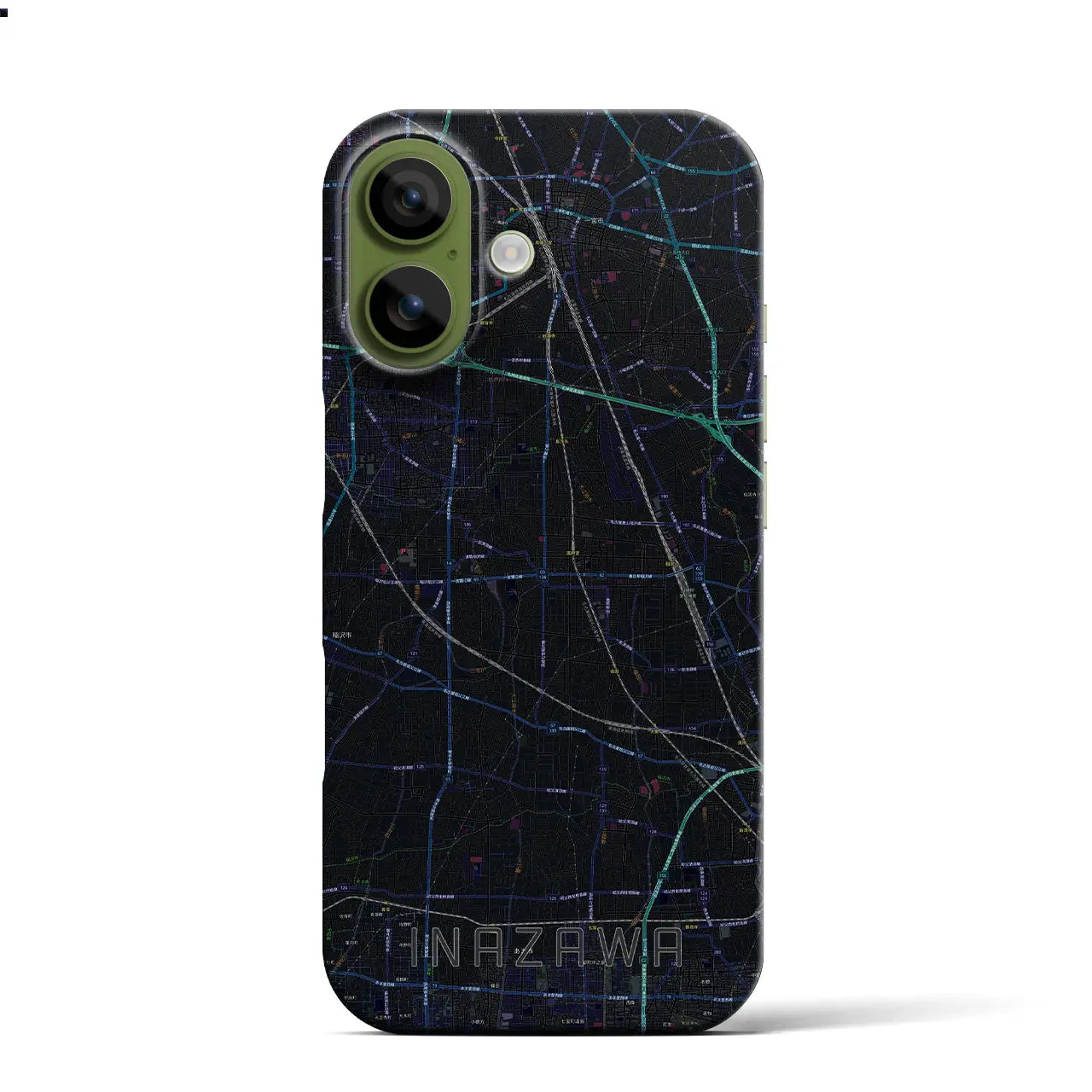 【稲沢(愛知県)】地図柄iPhoneケース(バックカバータイプ)