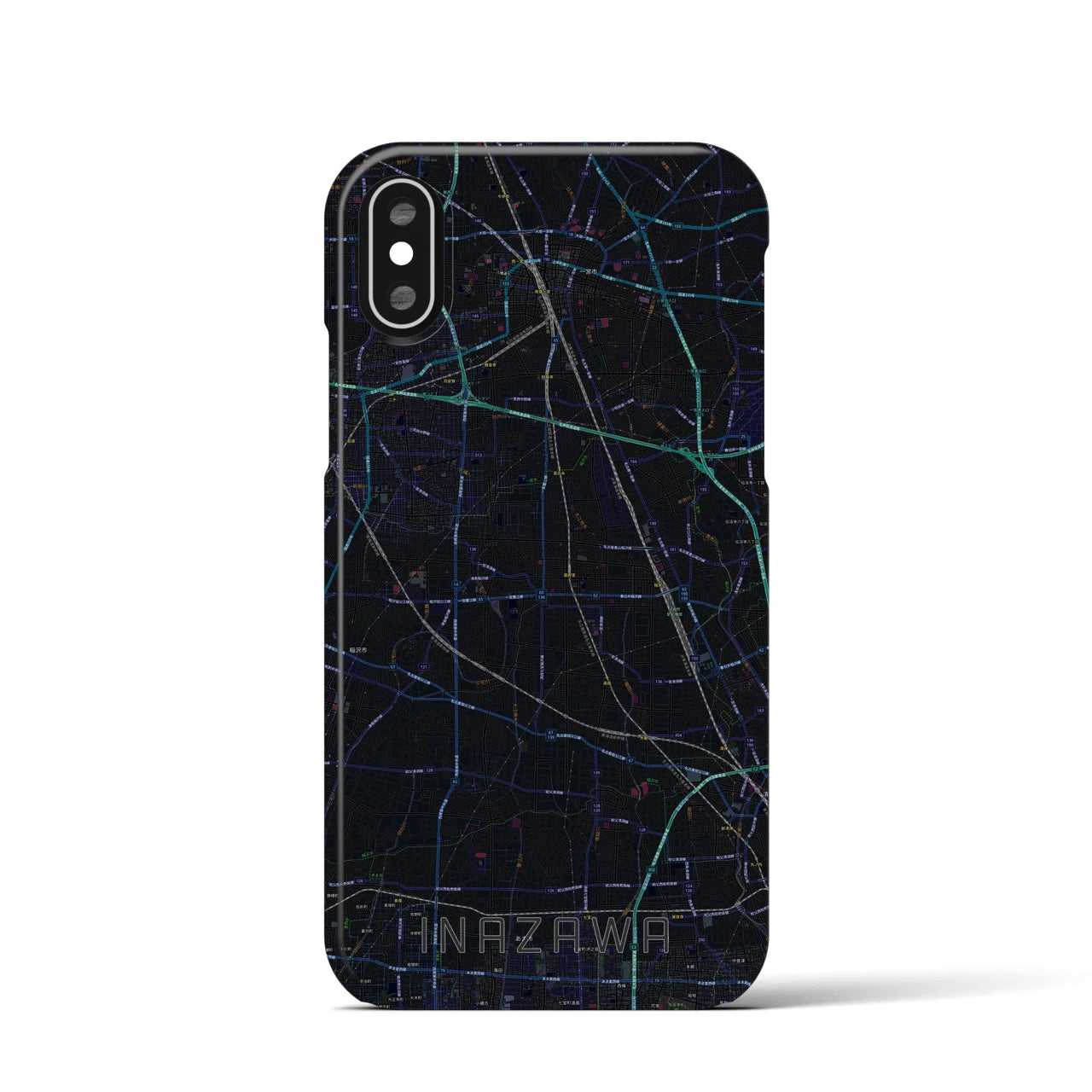 【稲沢(愛知県)】地図柄iPhoneケース(バックカバータイプ)