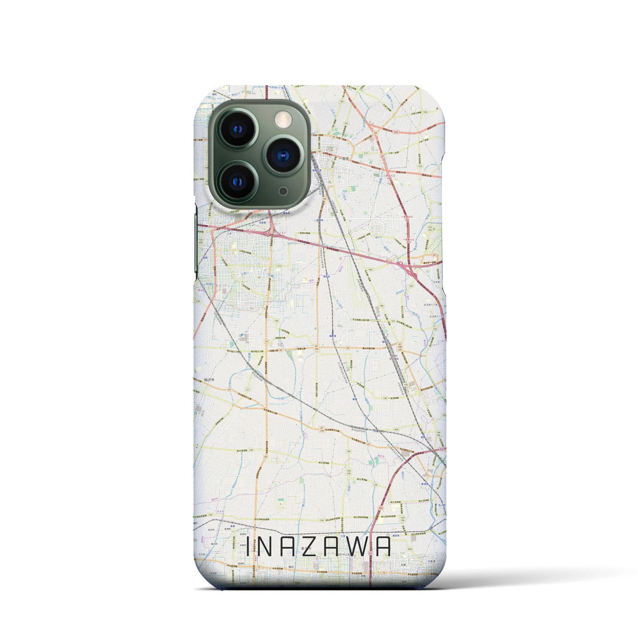 【稲沢(愛知県)】地図柄iPhoneケース(バックカバータイプ)