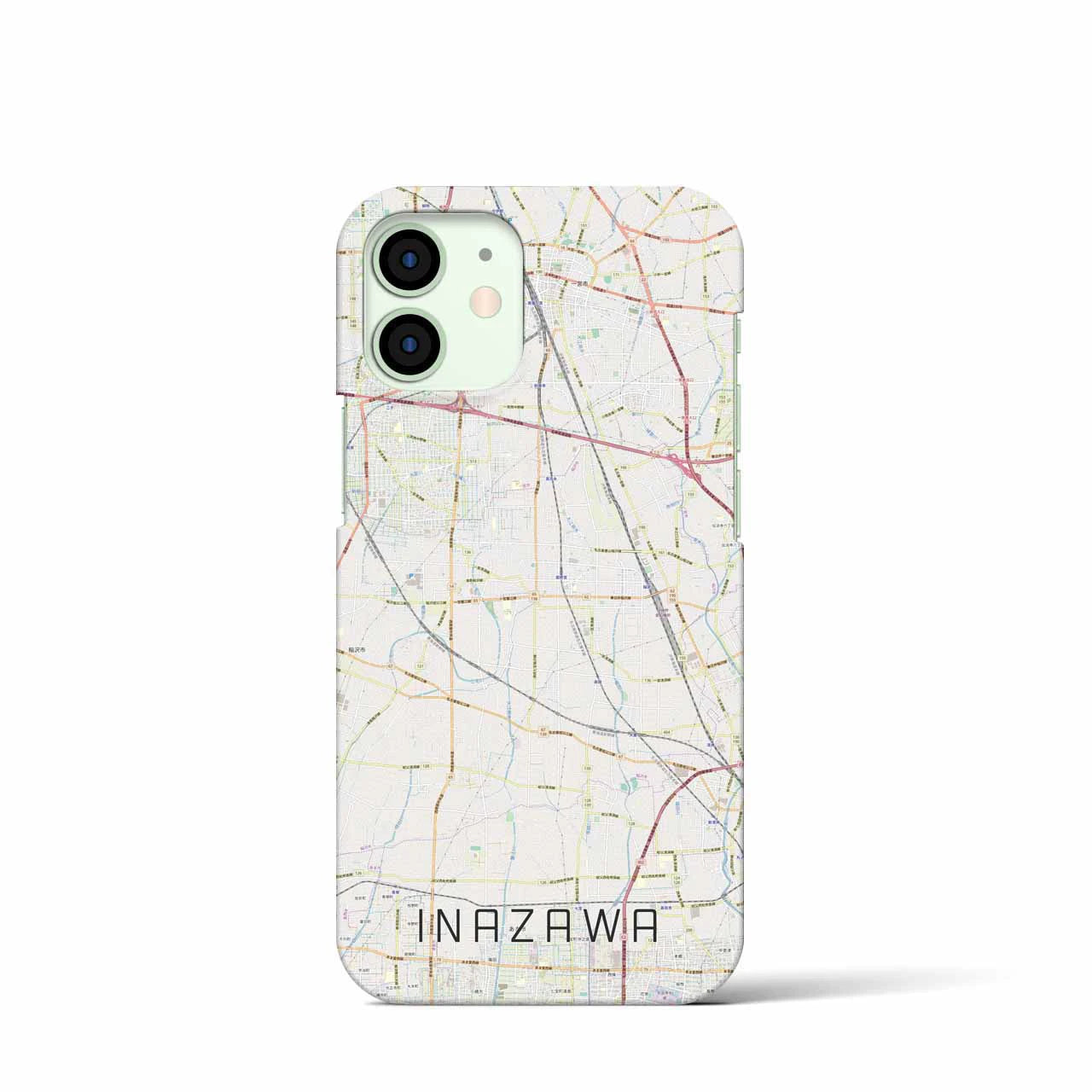 【稲沢(愛知県)】地図柄iPhoneケース(バックカバータイプ)
