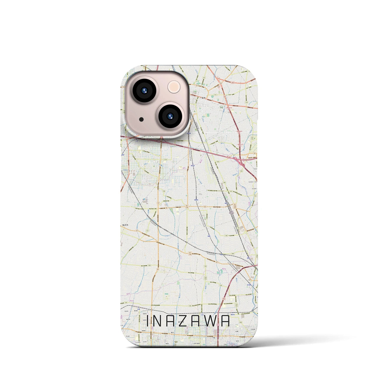 【稲沢(愛知県)】地図柄iPhoneケース(バックカバータイプ)