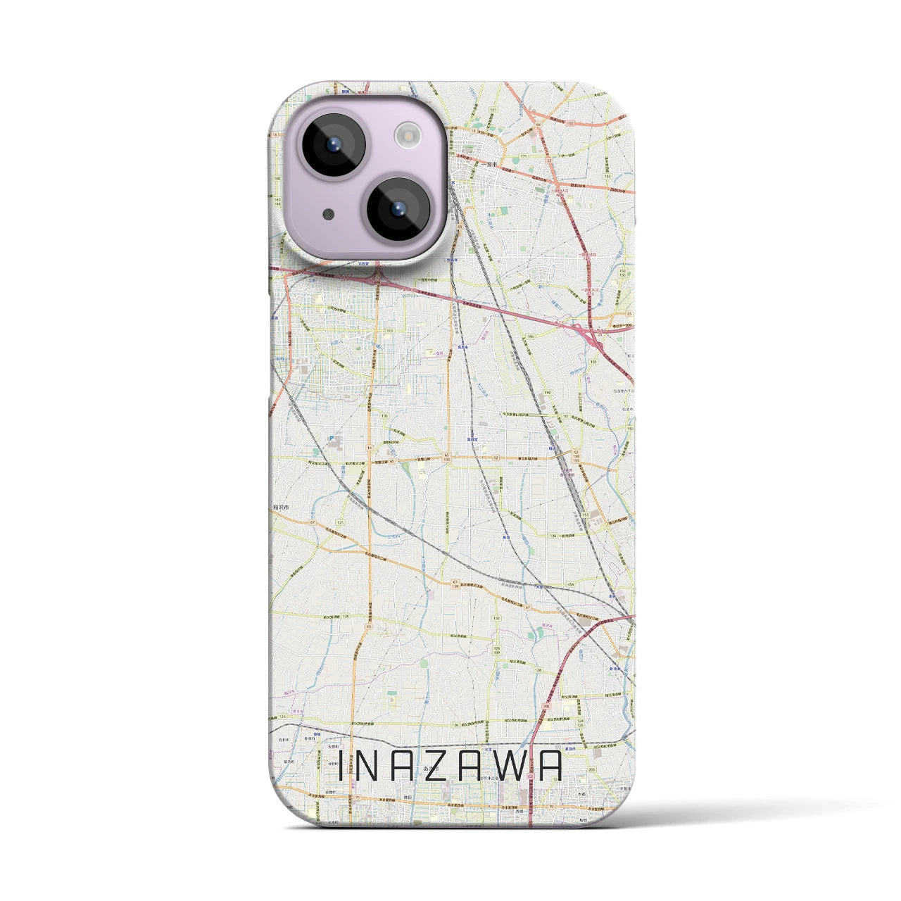 【稲沢(愛知県)】地図柄iPhoneケース(バックカバータイプ)