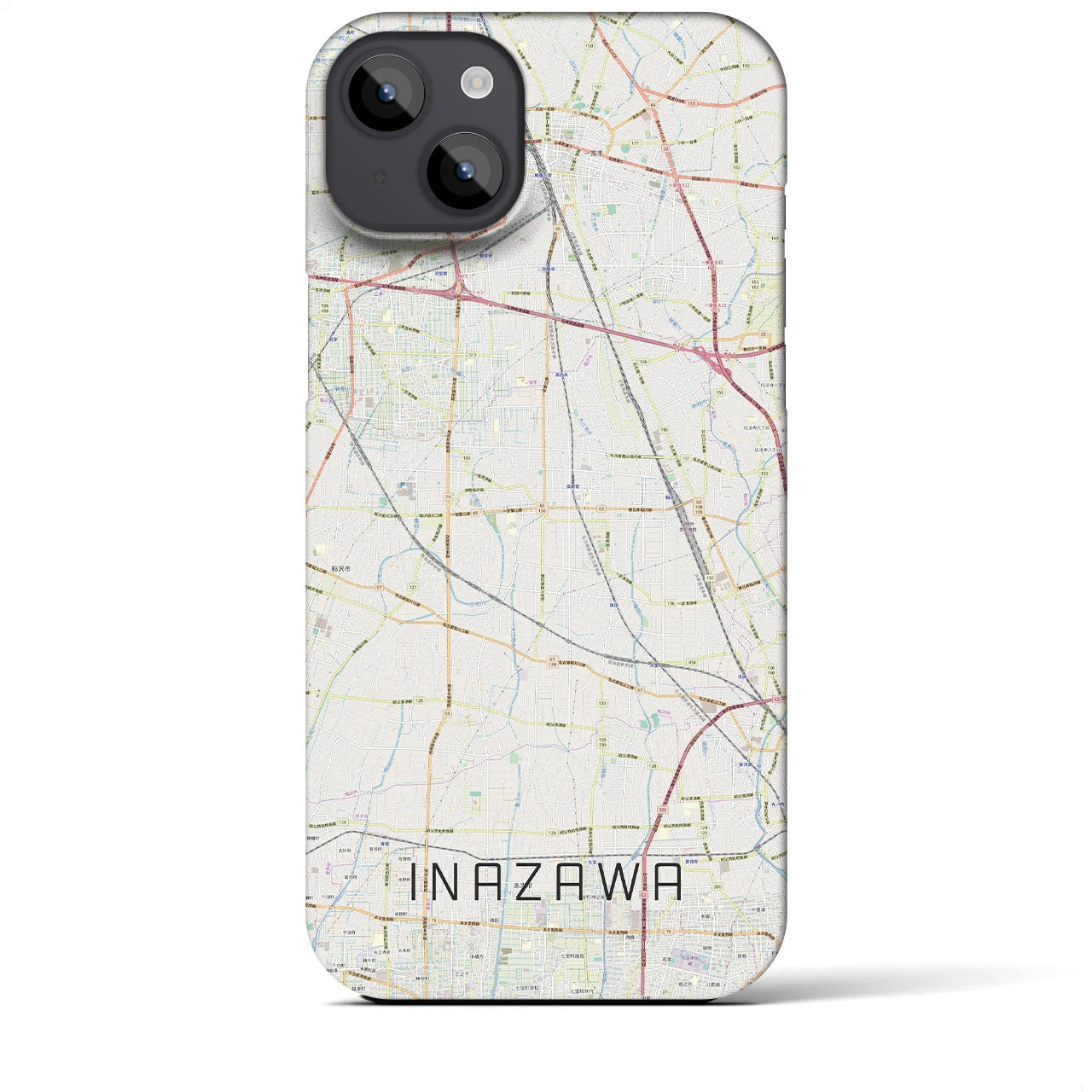 【稲沢(愛知県)】地図柄iPhoneケース(バックカバータイプ)