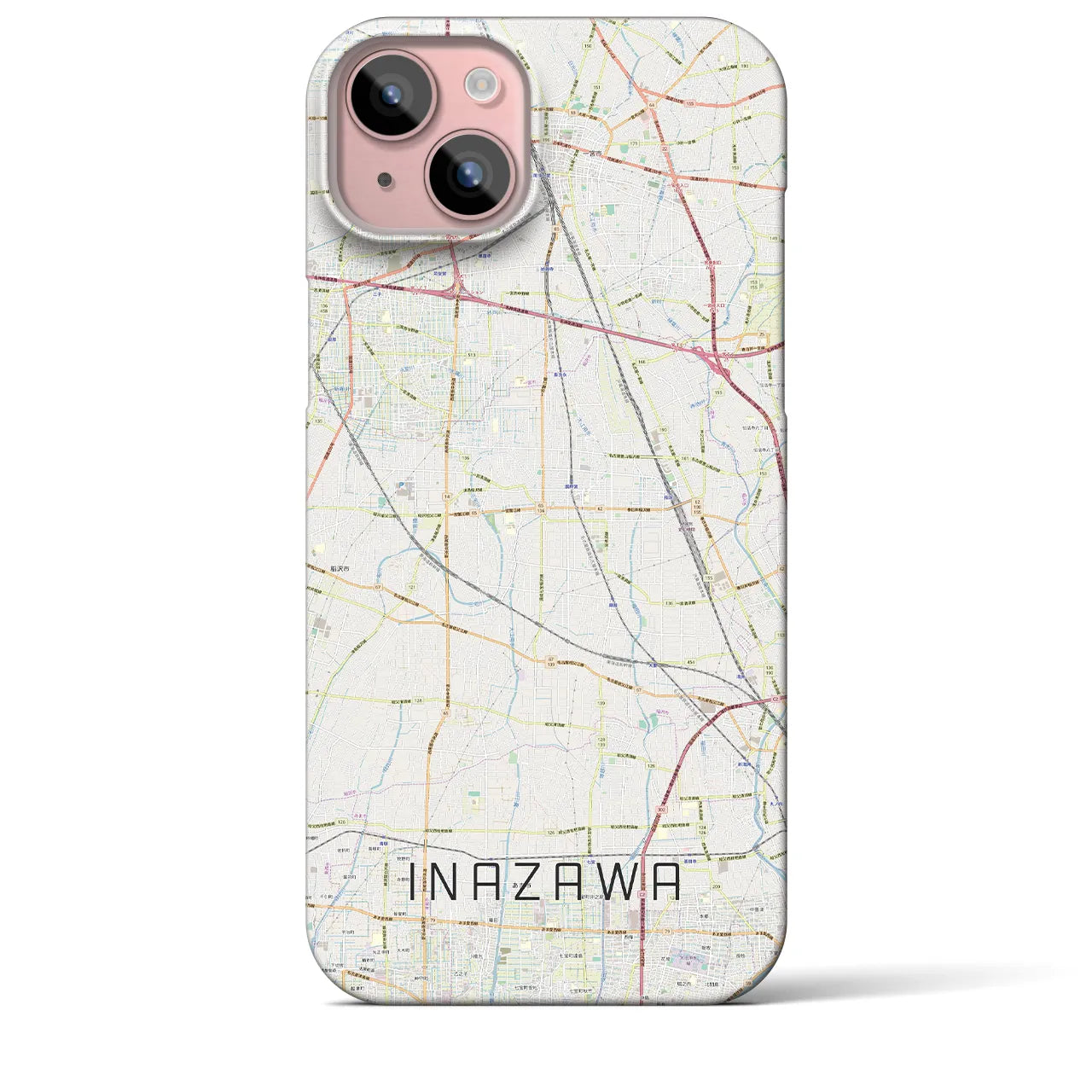 【稲沢(愛知県)】地図柄iPhoneケース(バックカバータイプ)