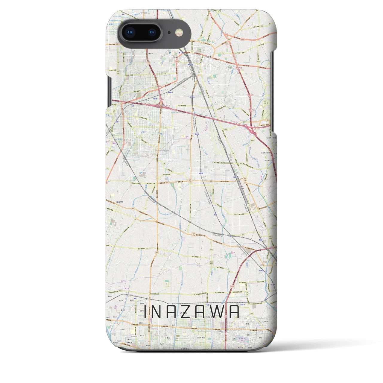 【稲沢(愛知県)】地図柄iPhoneケース(バックカバータイプ)