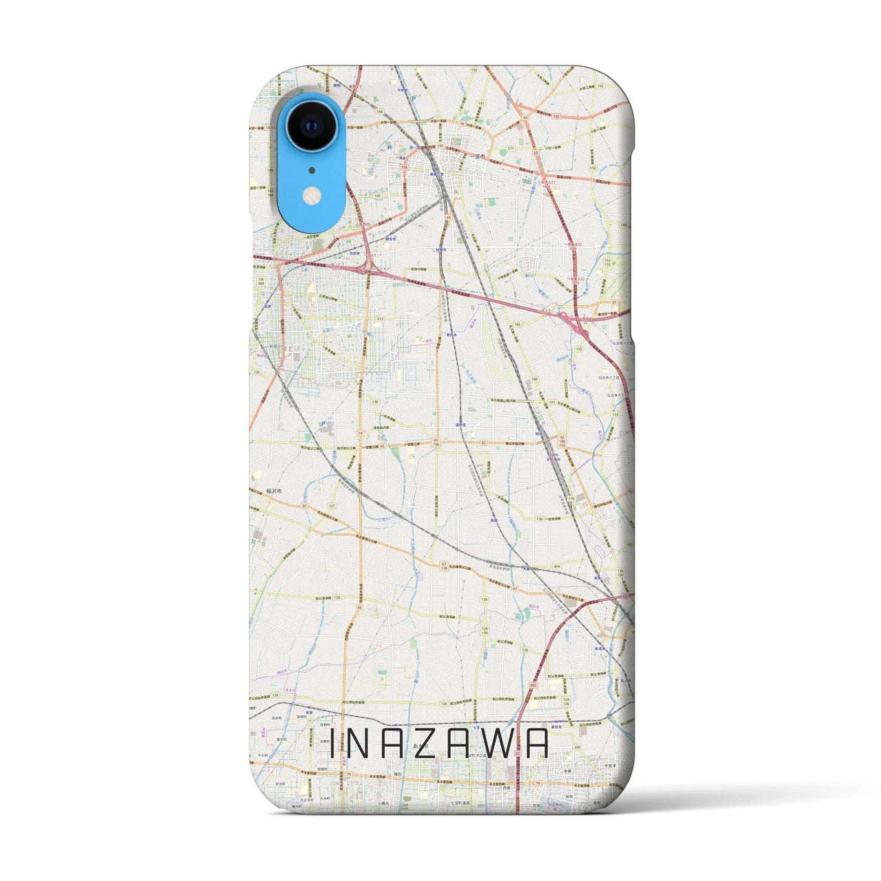 【稲沢(愛知県)】地図柄iPhoneケース(バックカバータイプ)