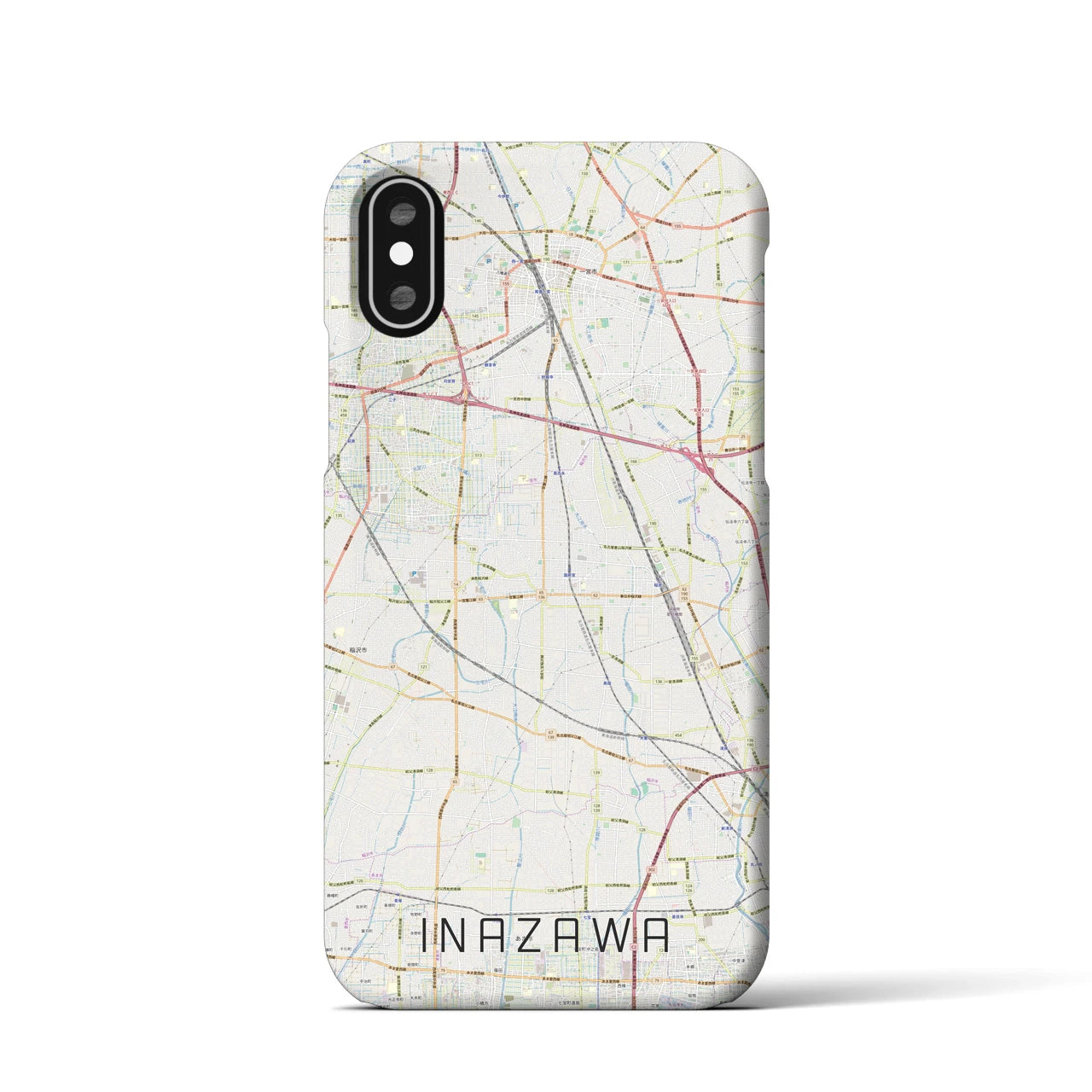 【稲沢(愛知県)】地図柄iPhoneケース(バックカバータイプ)