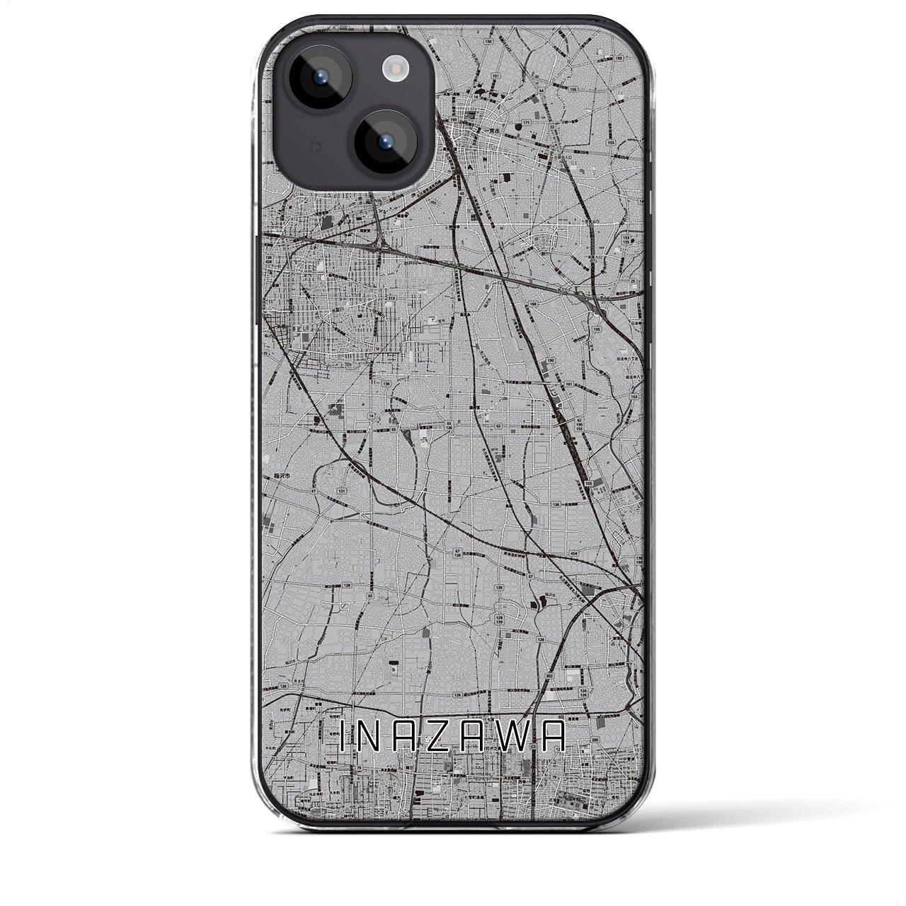 【稲沢(愛知県)】地図柄iPhoneケース(クリアタイプ)