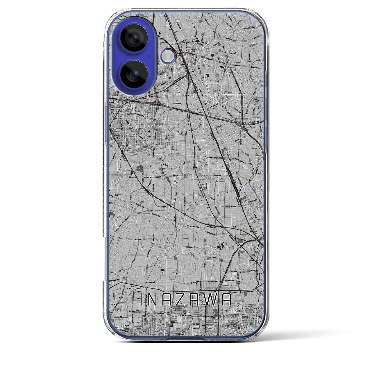 【稲沢(愛知県)】地図柄iPhoneケース(クリアタイプ)