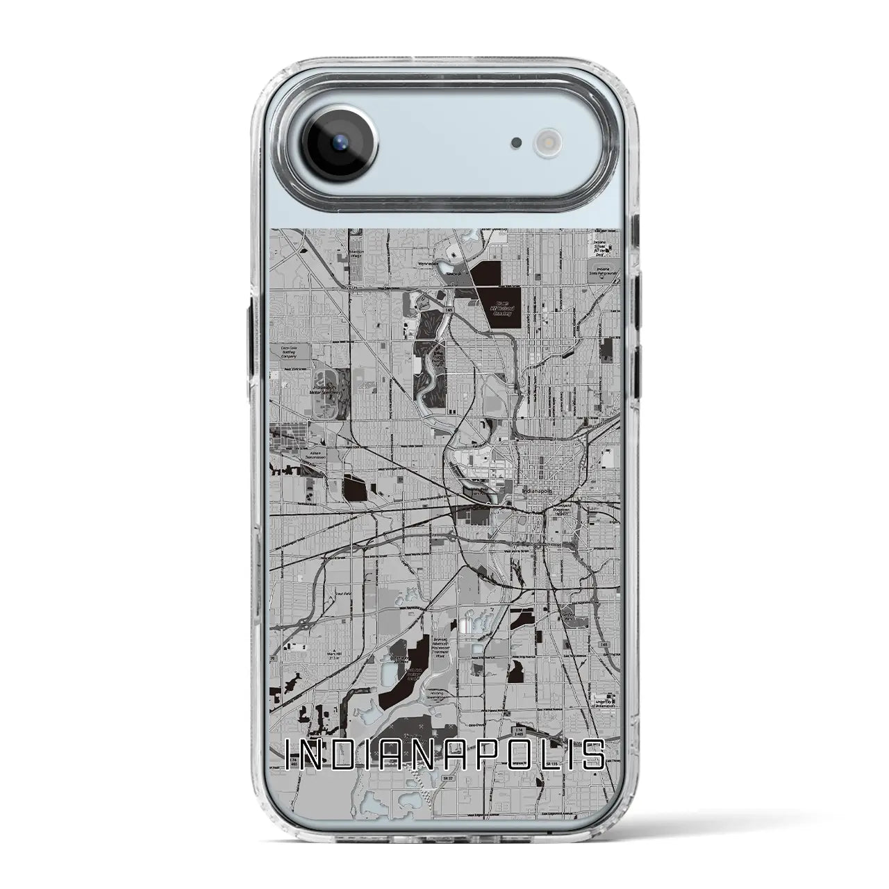 【インディアナポリス(アメリカ)】地図柄iPhoneケース(MagSafeタイプ)