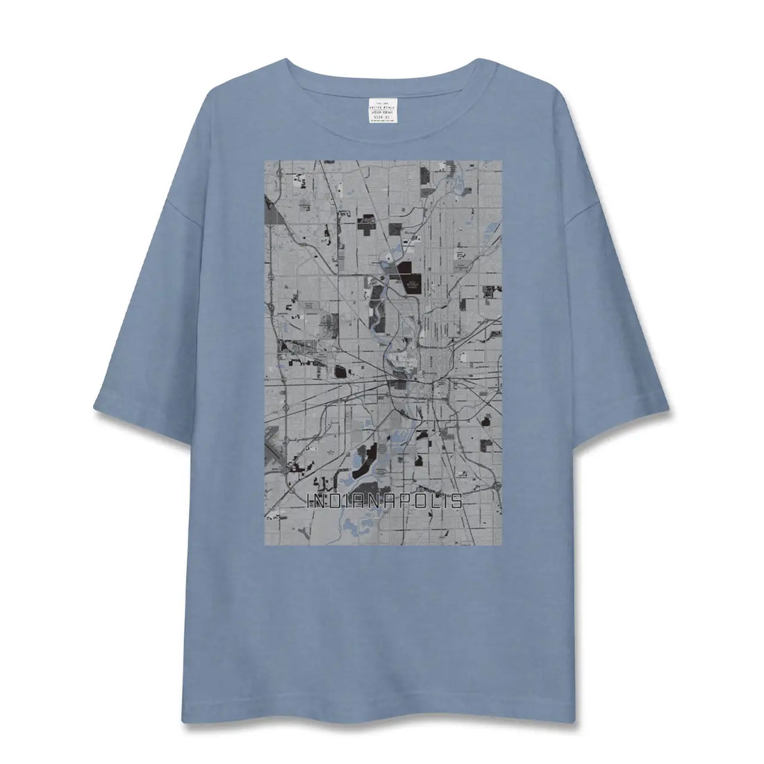 【インディアナポリス(アメリカ)】地図柄ビッグシルエットTシャツ