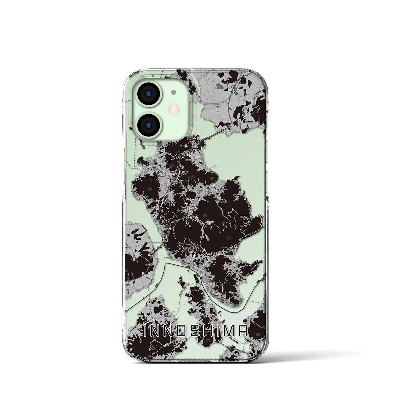 【因島(広島県)】地図柄iPhoneケース(クリアタイプ)