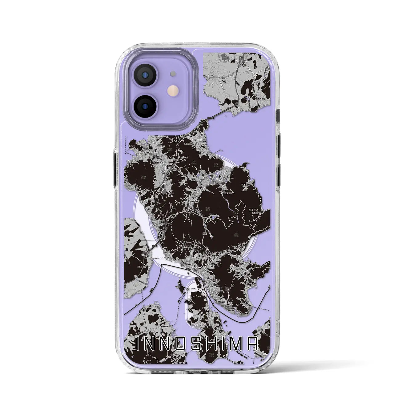 【因島(広島県)】地図柄iPhoneケース(MagSafeタイプ)