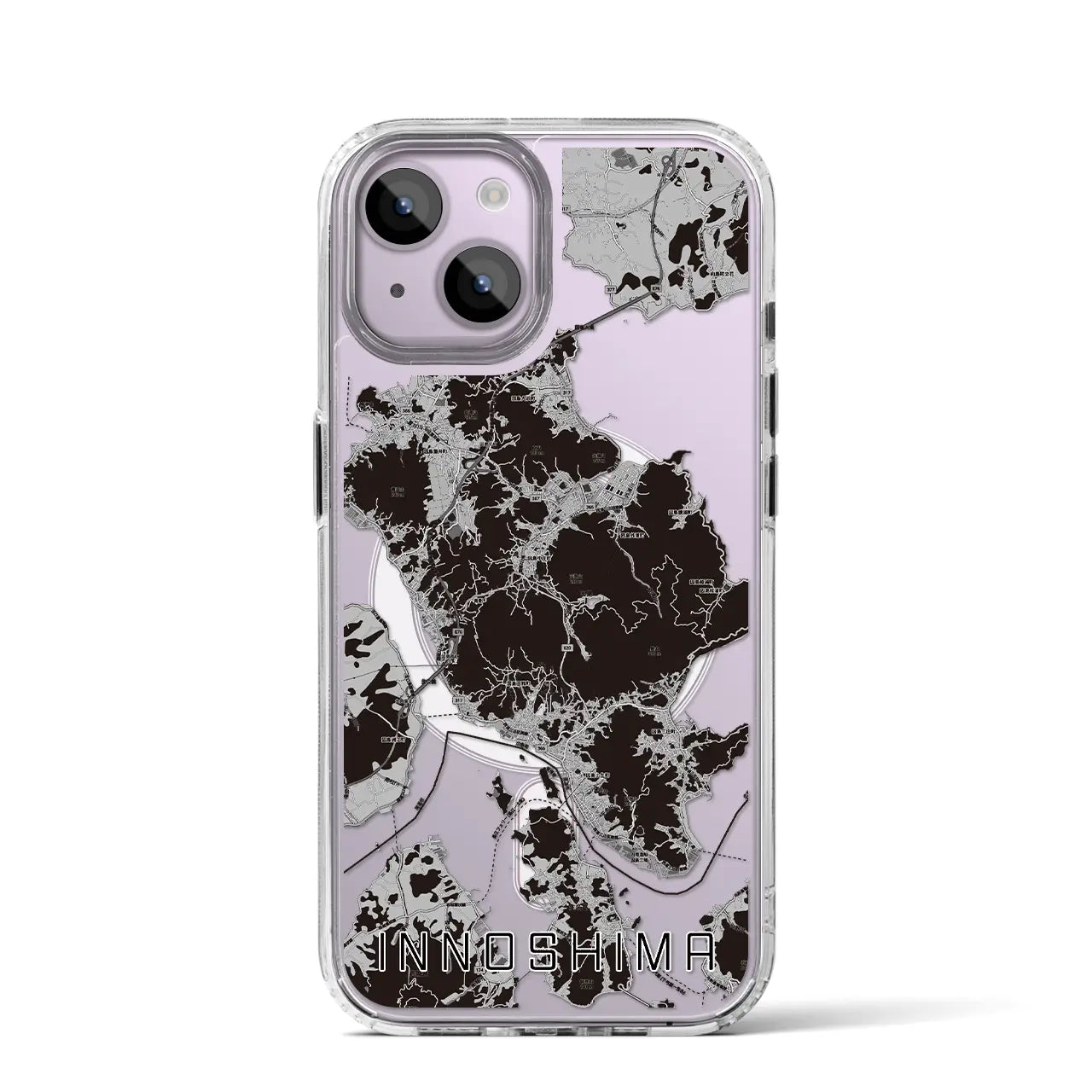 【因島(広島県)】地図柄iPhoneケース(MagSafeタイプ)