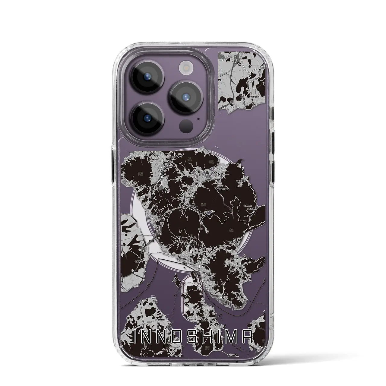 【因島(広島県)】地図柄iPhoneケース(MagSafeタイプ)