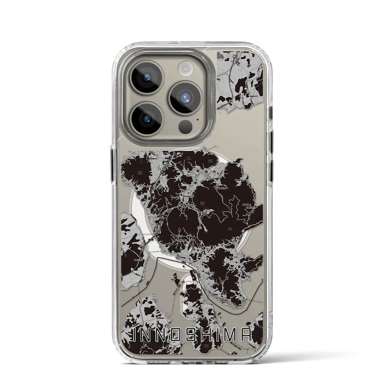 【因島(広島県)】地図柄iPhoneケース(MagSafeタイプ)