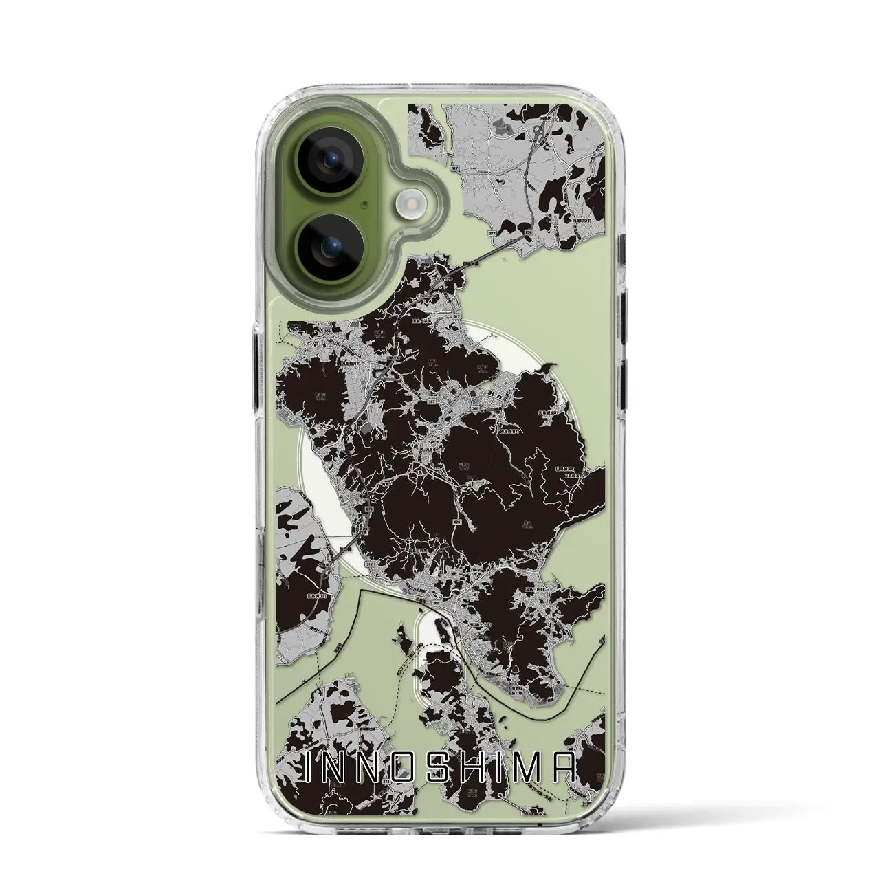 【因島(広島県)】地図柄iPhoneケース(MagSafeタイプ)