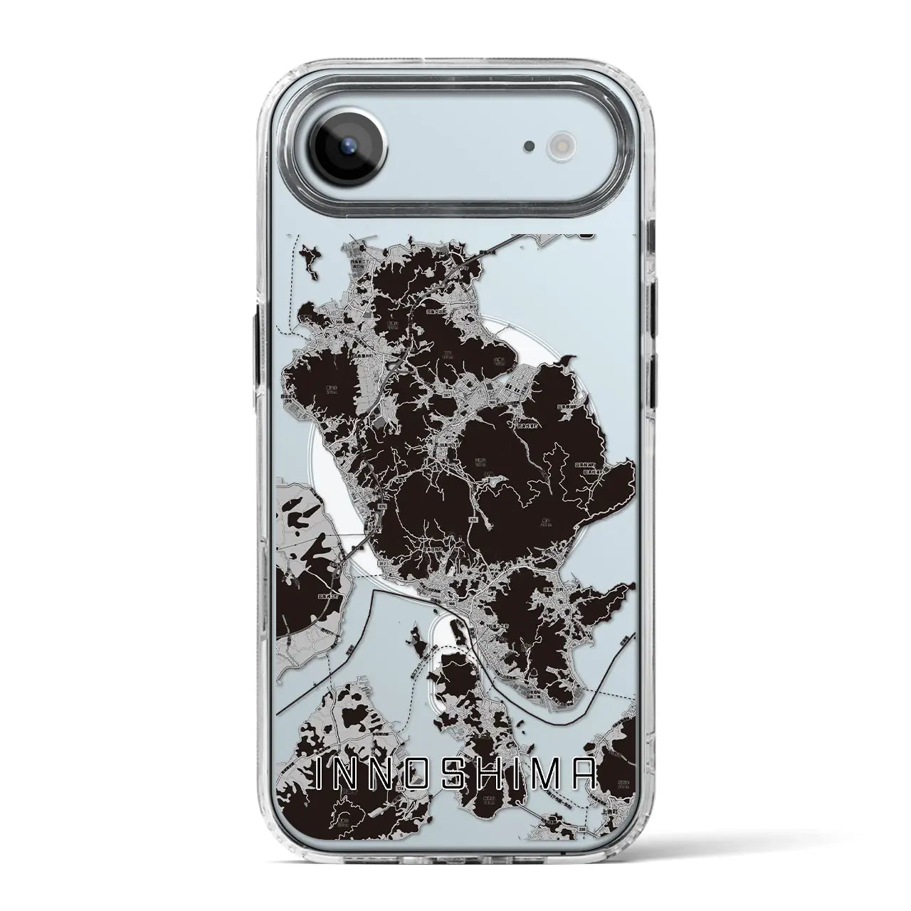 【因島(広島県)】地図柄iPhoneケース(MagSafeタイプ)