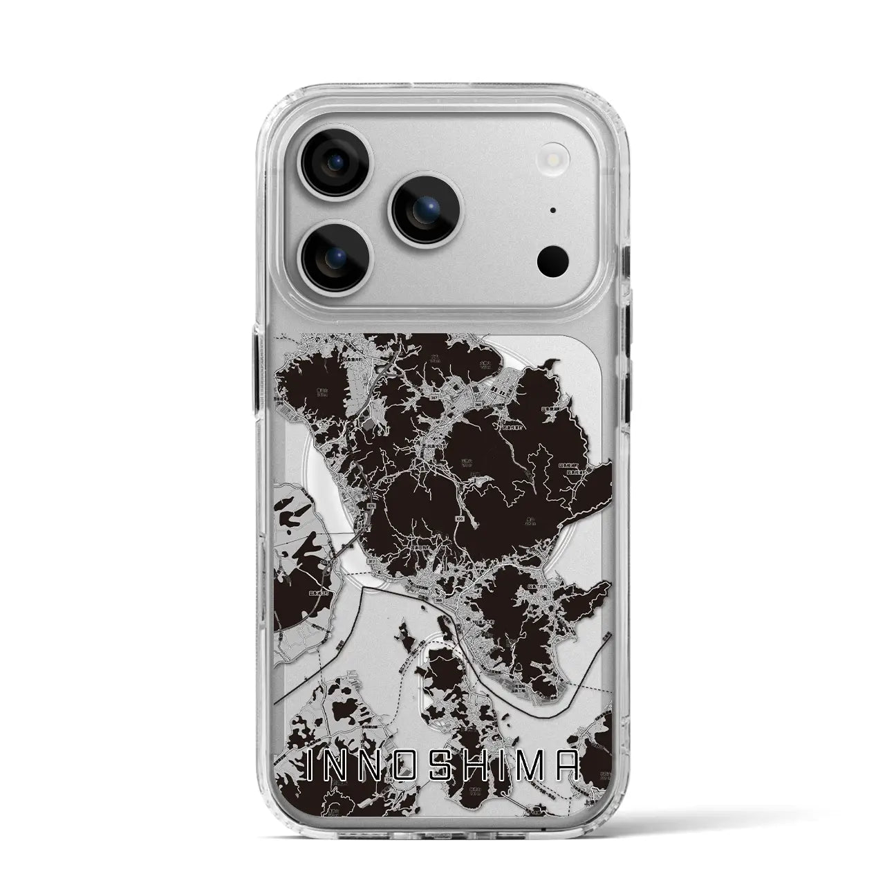 【因島(広島県)】地図柄iPhoneケース(MagSafeタイプ)