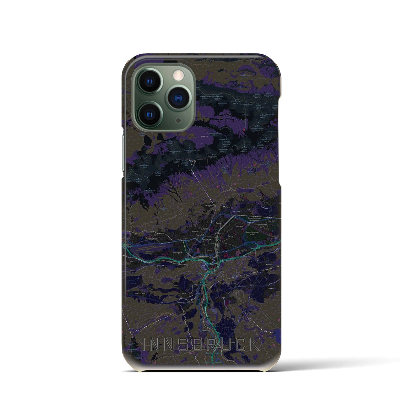 【インスブルック(オーストリア)】地図柄iPhoneケース(バックカバータイプ)