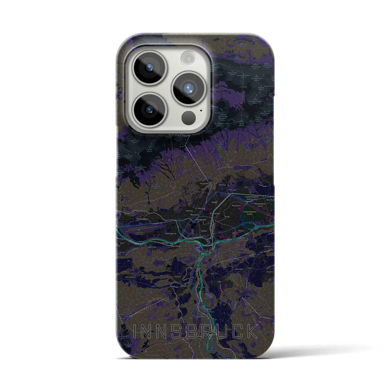 【インスブルック(オーストリア)】地図柄iPhoneケース(バックカバータイプ)