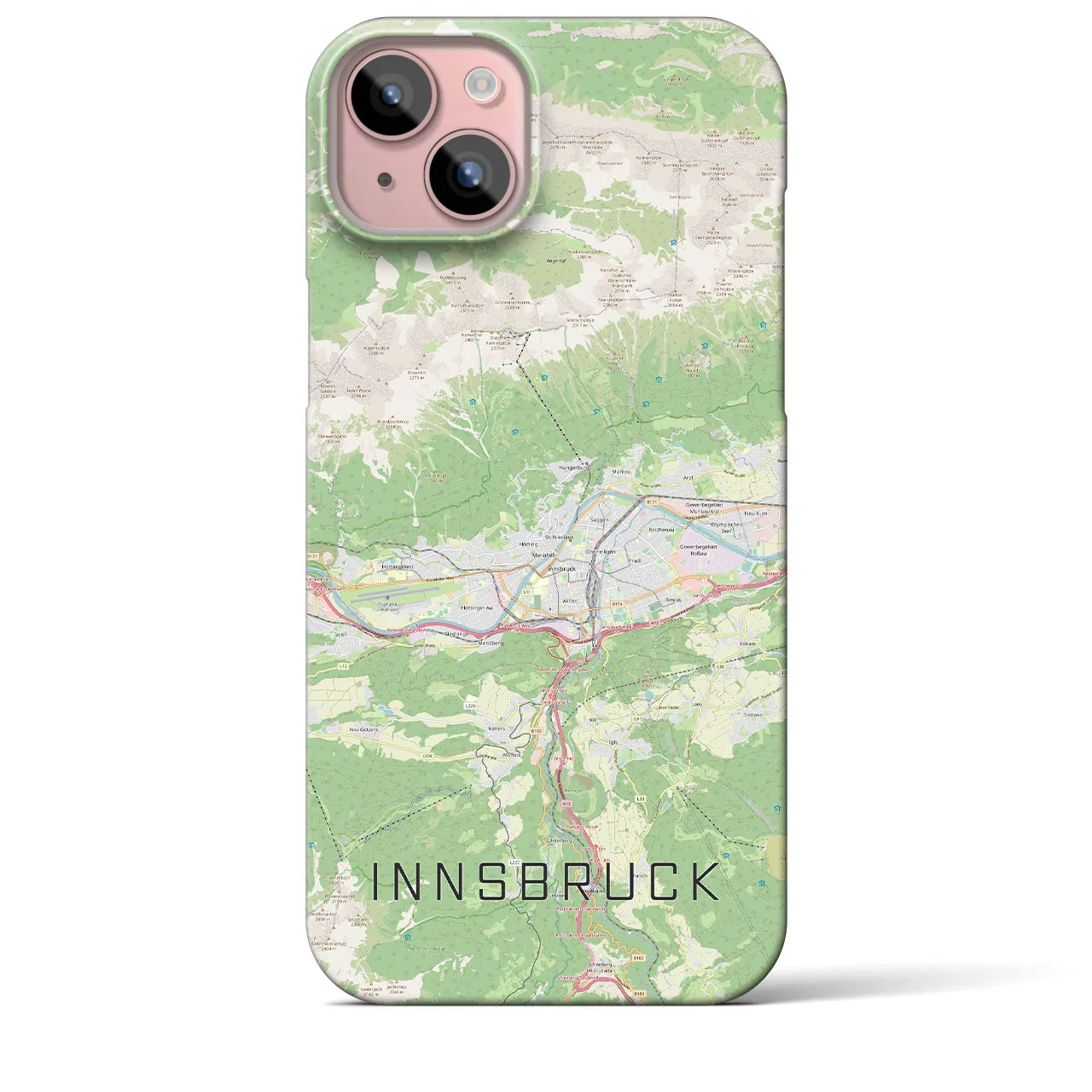 【インスブルック(オーストリア)】地図柄iPhoneケース(バックカバータイプ)