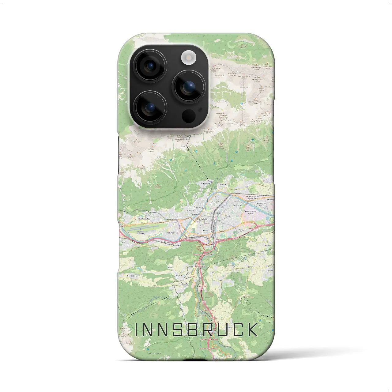 【インスブルック(オーストリア)】地図柄iPhoneケース(バックカバータイプ)