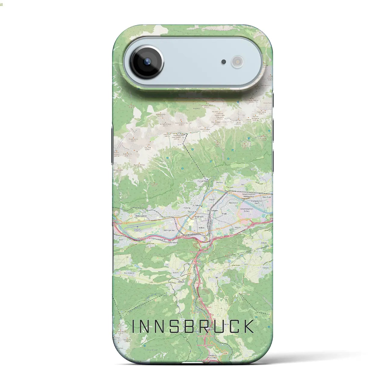 【インスブルック(オーストリア)】地図柄iPhoneケース(バックカバータイプ)