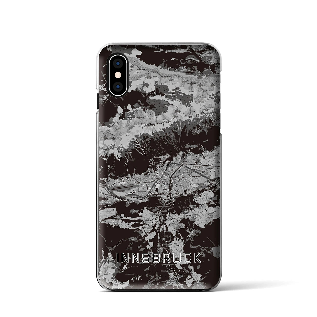 【インスブルック(オーストリア)】地図柄iPhoneケース(クリアタイプ)