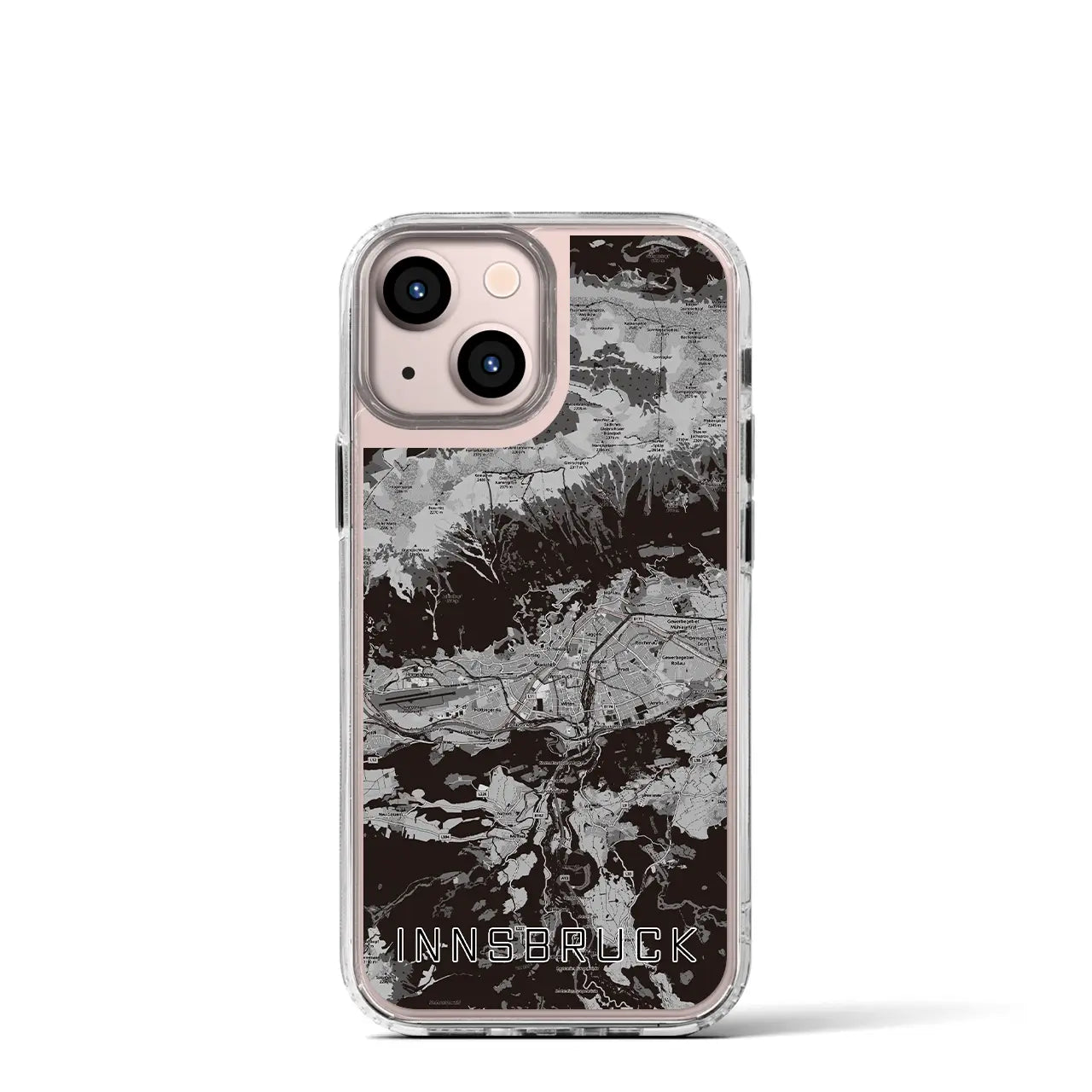 【インスブルック(オーストリア)】地図柄iPhoneケース(MagSafeタイプ)