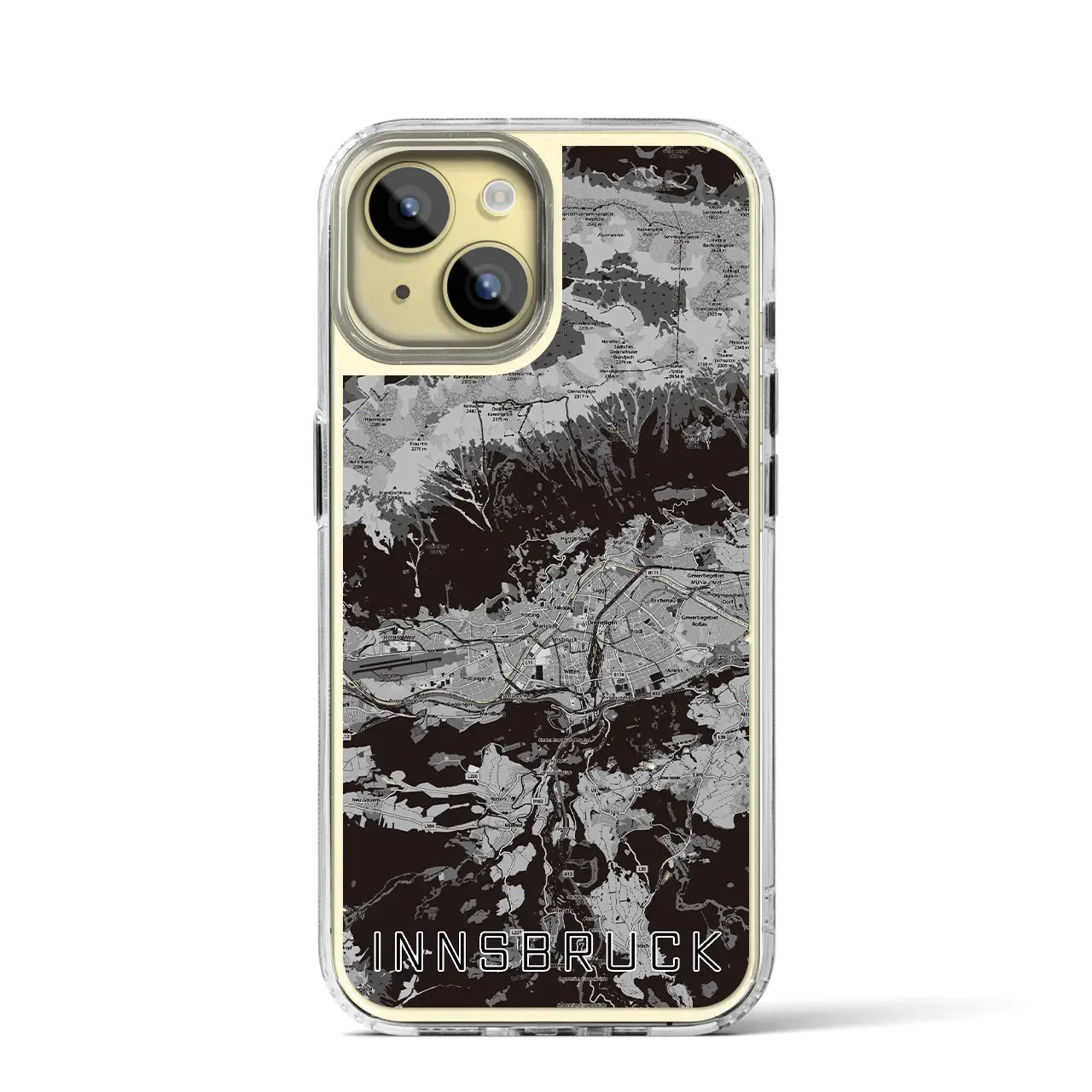 【インスブルック(オーストリア)】地図柄iPhoneケース(MagSafeタイプ)