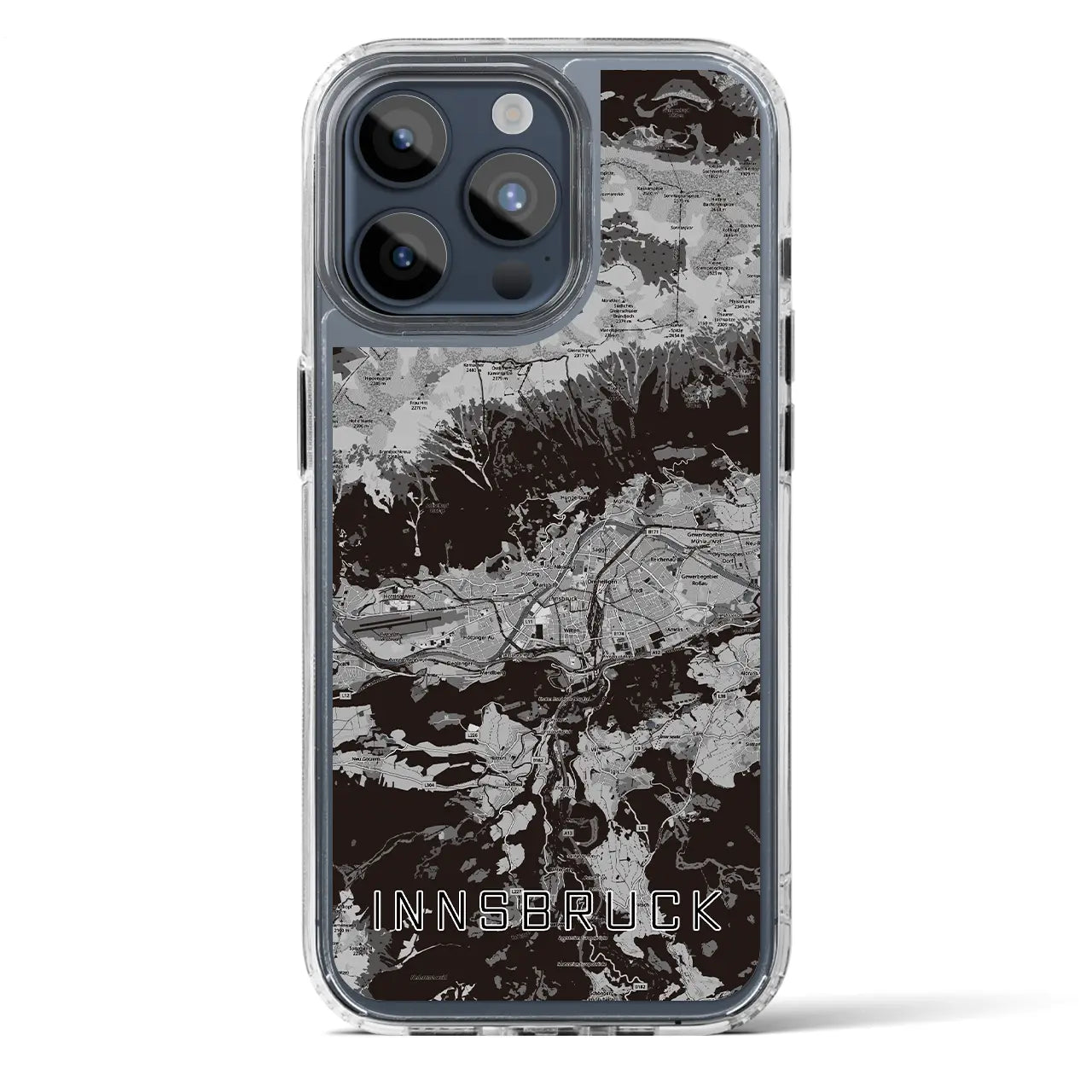 【インスブルック(オーストリア)】地図柄iPhoneケース(MagSafeタイプ)