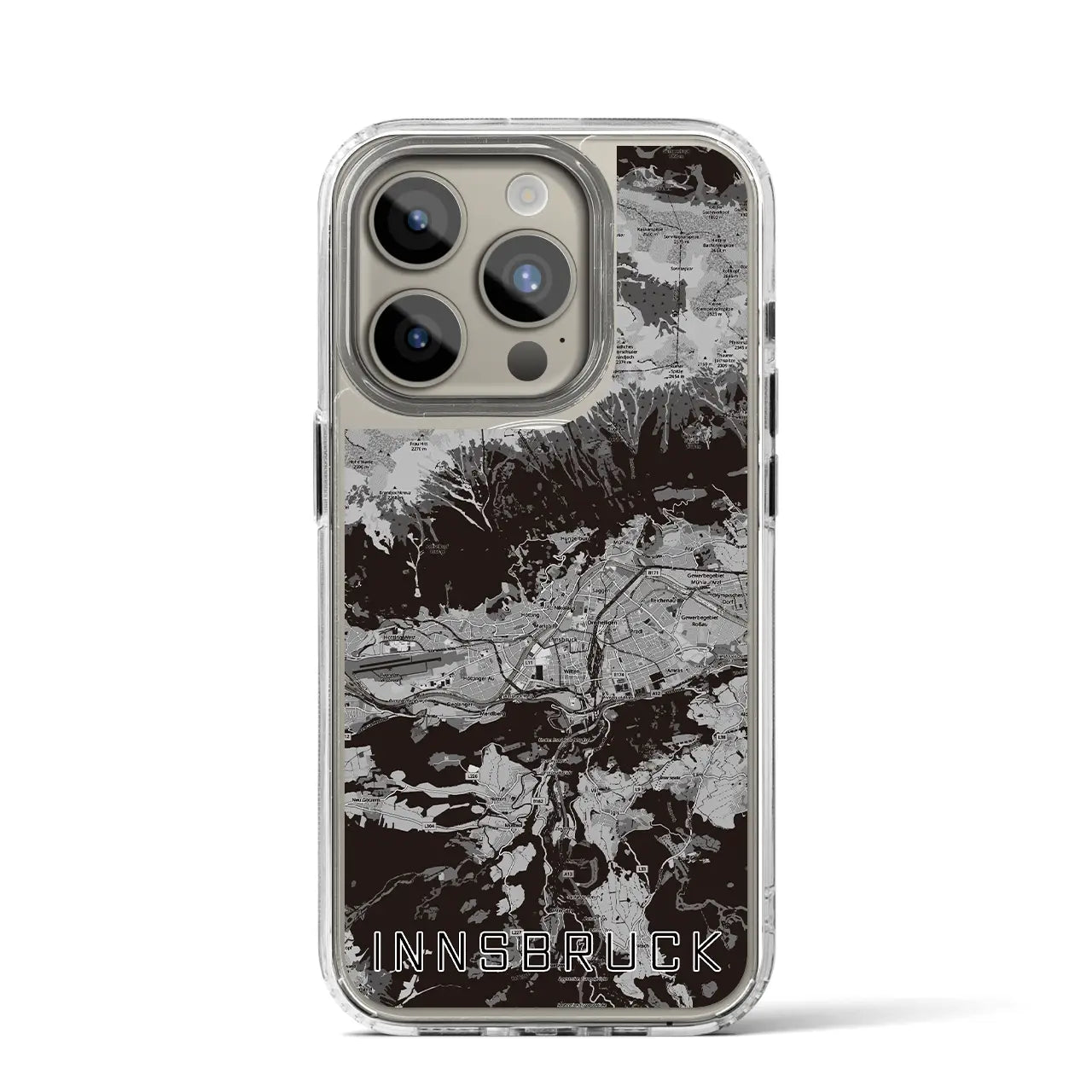 【インスブルック(オーストリア)】地図柄iPhoneケース(MagSafeタイプ)