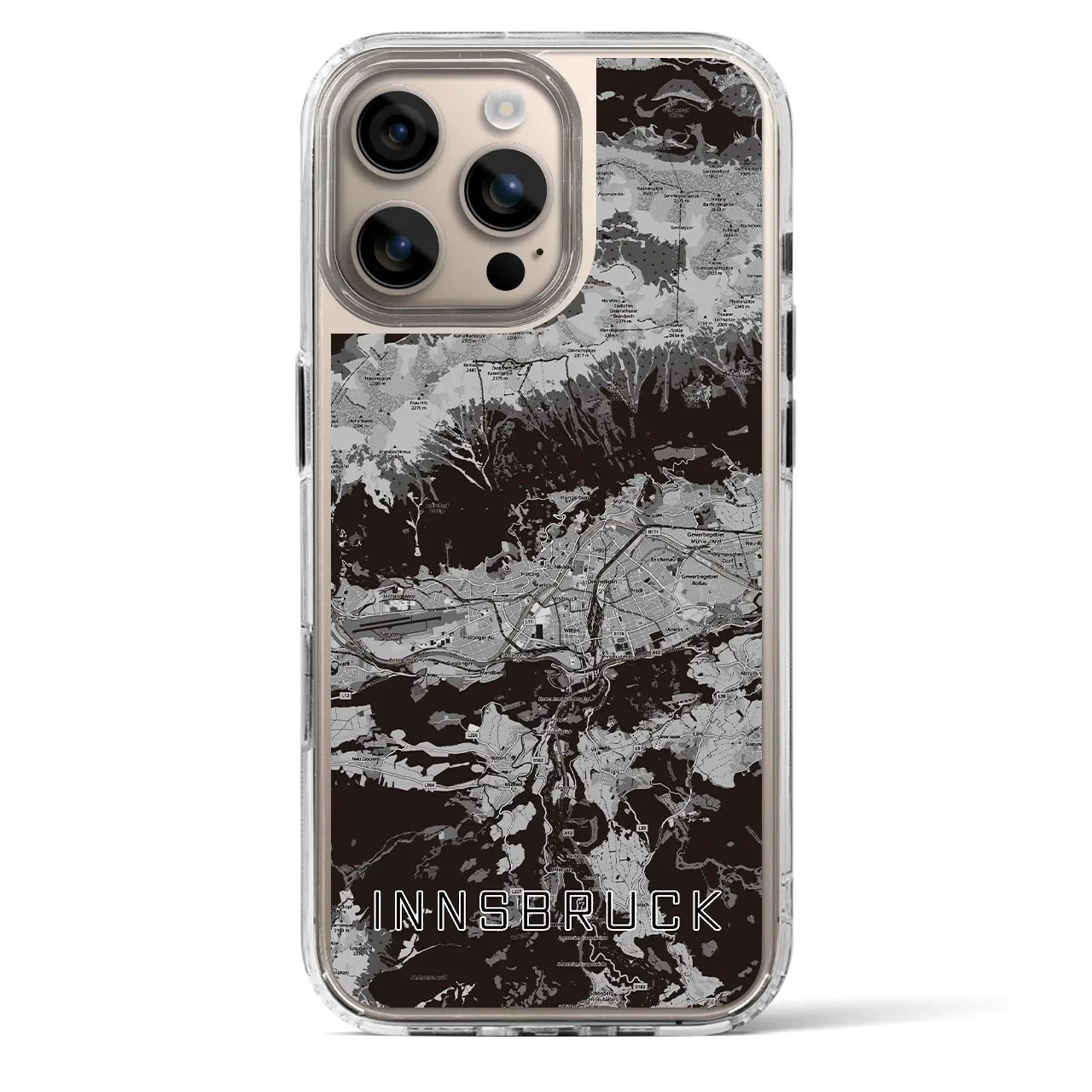 【インスブルック(オーストリア)】地図柄iPhoneケース(MagSafeタイプ)