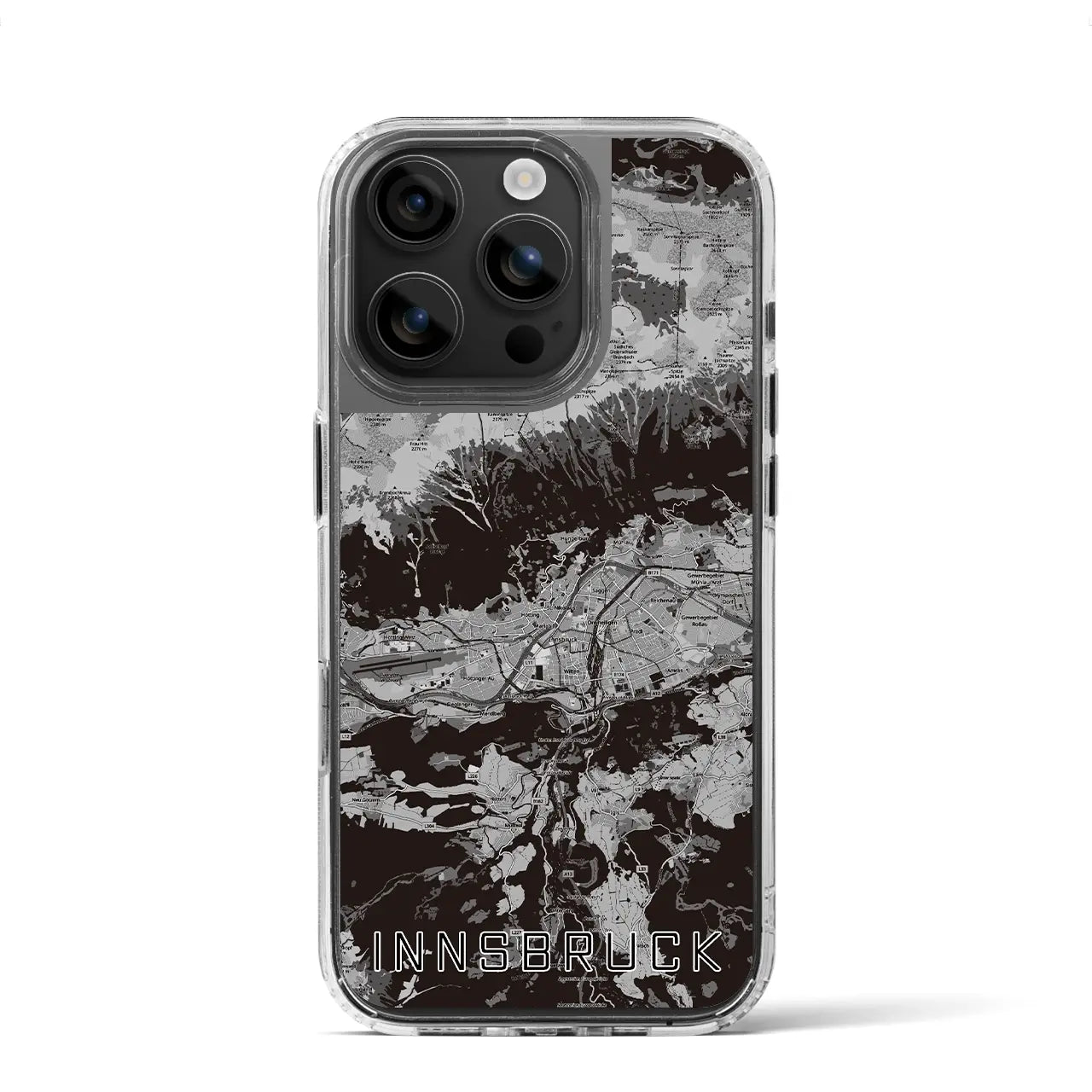 【インスブルック(オーストリア)】地図柄iPhoneケース(MagSafeタイプ)