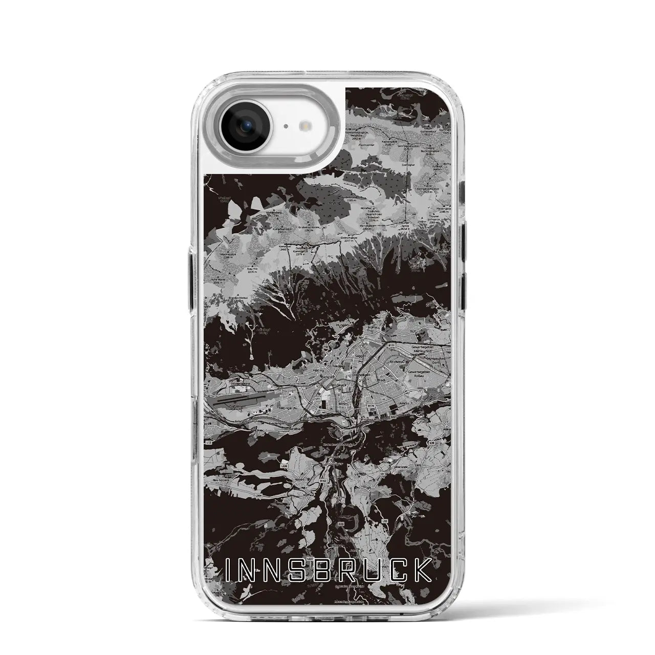 【インスブルック(オーストリア)】地図柄iPhoneケース(MagSafeタイプ)